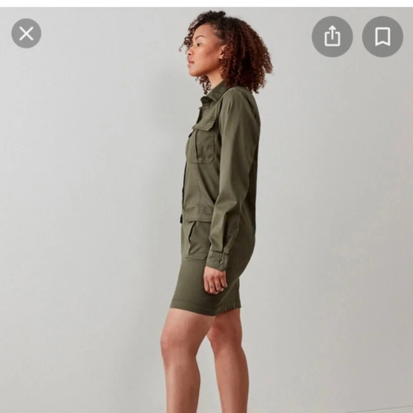 Roots dark army  green cargo dress size small - Picture 1 of 12